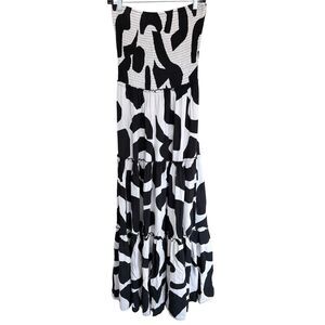Abel the Label - Cream/Black -  Maxi Dress - Large